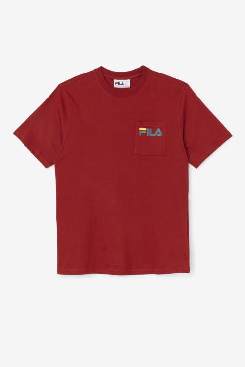 Fila Curtis Pocket Tee Majice Moški Rdeča | Fila564XZ