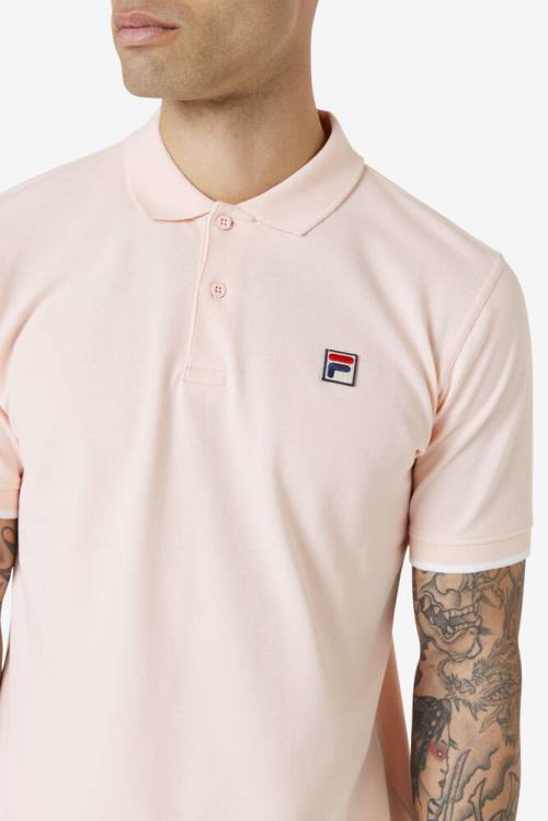 Fila Custom Polo Majica Moški Roza | Fila569PB