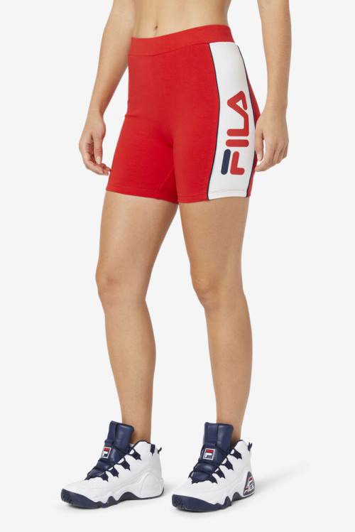 Fila Davina Bike Kratke Hlače Ženske Rdeča | Fila380FP