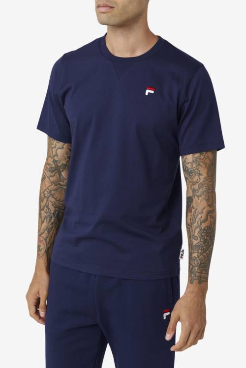 Fila Derion Tee Majice Moški Mornarica | Fila539XT