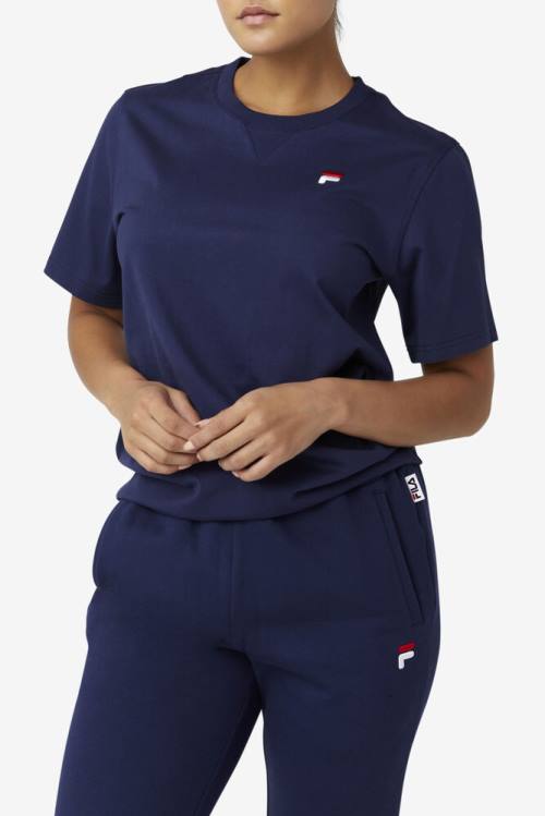 Fila Derion Tee Majice Moški Mornarica | Fila539XT