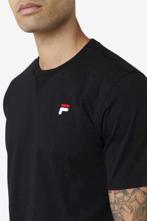 Fila Derion Tee Majice Moški Črna | Fila309HK