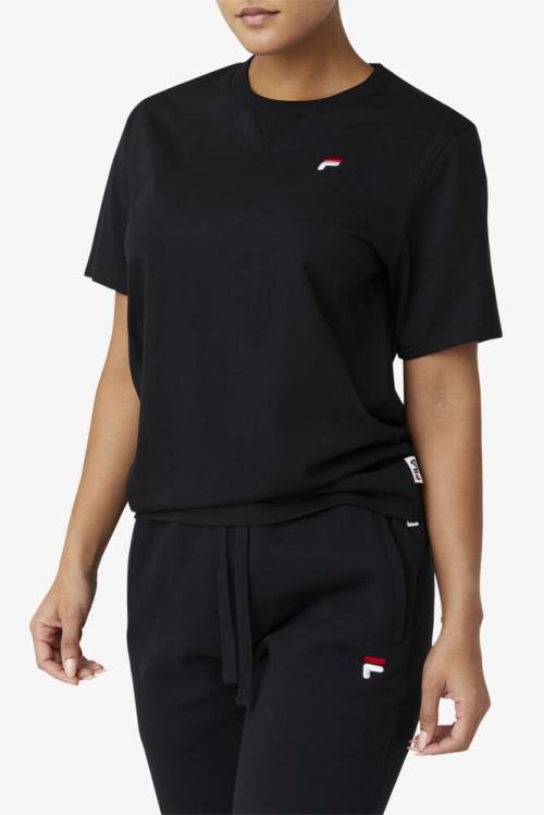 Fila Derion Tee Majice Ženske Črna | Fila230PV