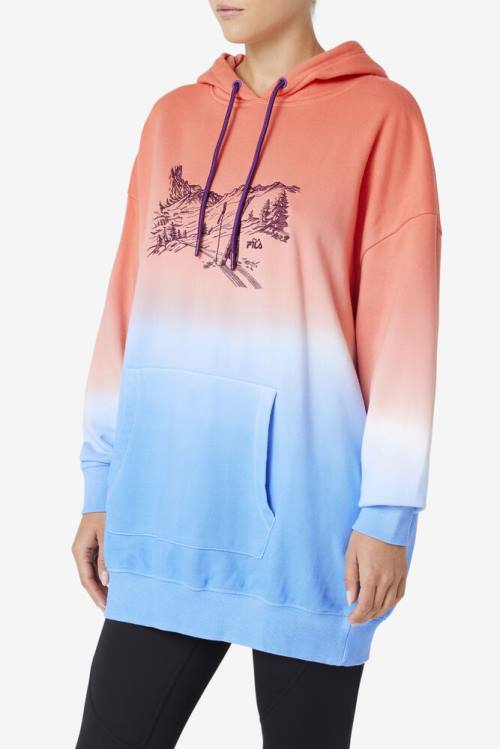 Fila Destiny Oversized Pulover s kapuco Ženske Oranžna | Fila758KW