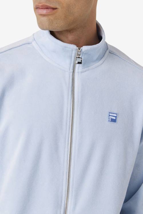 Fila Deverall Velour Jakne Moški Svetloba Modra | Fila518ZP