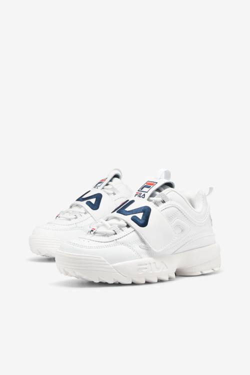 Fila Disruptor 2 Applique Superge Ženske Bela / Mornarica / Rdeča | Fila965TM