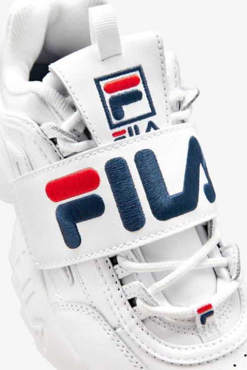 Fila Disruptor 2 Applique Superge Ženske Bela / Mornarica / Rdeča | Fila965TM