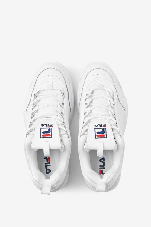 Fila Disruptor 2 Embroidery Superge Ženske Bela / Mornarica / Rdeča | Fila407JV