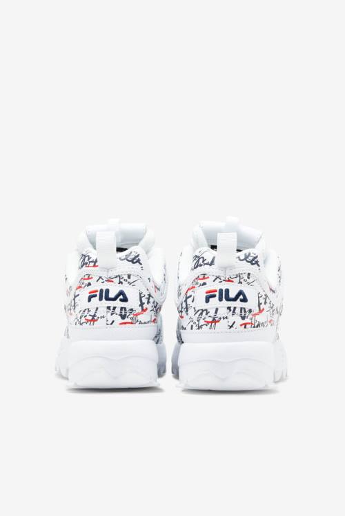 Fila Disruptor 2 Graffiti Superge Ženske Bela / Mornarica / Rdeča | Fila346XJ