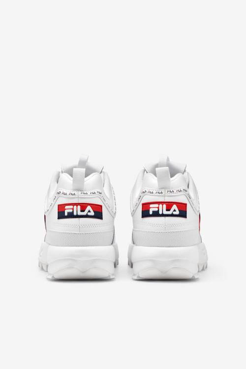 Fila Disruptor 2 Premium Repeat Superge Moški Bela / Mornarica / Rdeča | Fila491SH