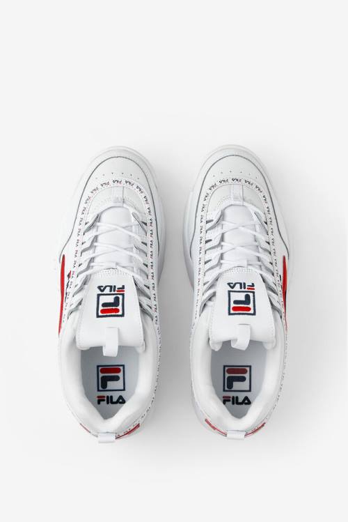 Fila Disruptor 2 Premium Repeat Superge Moški Bela / Mornarica / Rdeča | Fila491SH