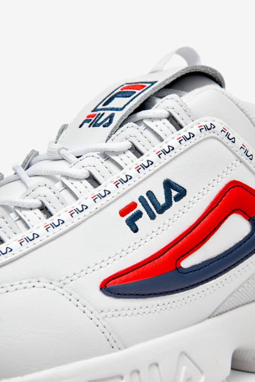 Fila Disruptor 2 Premium Repeat Superge Moški Bela / Mornarica / Rdeča | Fila491SH