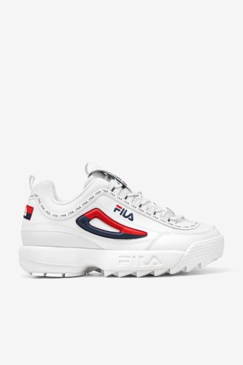 Fila Disruptor 2 Premium Repeat Superge Moški Bela / Mornarica / Rdeča | Fila491SH