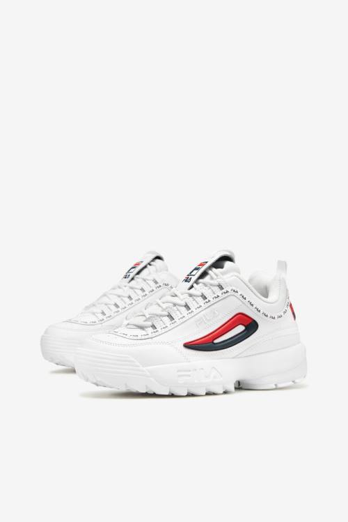 Fila Disruptor 2 Premium Repeat Superge Ženske Bela / Mornarica / Rdeča | Fila530FH