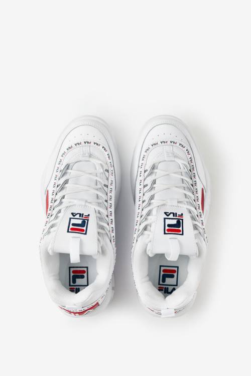 Fila Disruptor 2 Premium Repeat Superge Ženske Bela / Mornarica / Rdeča | Fila530FH