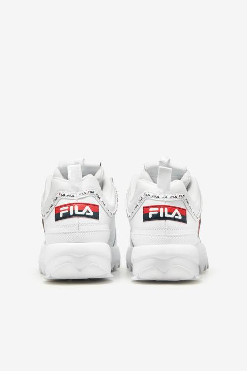 Fila Disruptor 2 Premium Repeat Superge Ženske Bela / Mornarica / Rdeča | Fila530FH