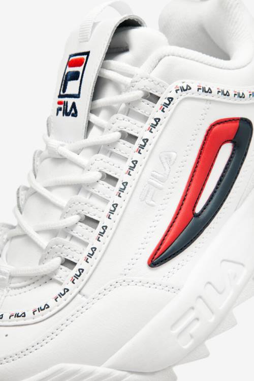 Fila Disruptor 2 Premium Repeat Superge Ženske Bela / Mornarica / Rdeča | Fila530FH