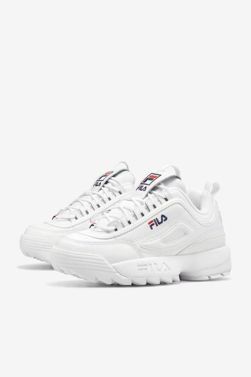 Fila Disruptor 2 Premium Superge Moški Bela / Mornarica / Rdeča | Fila167QP