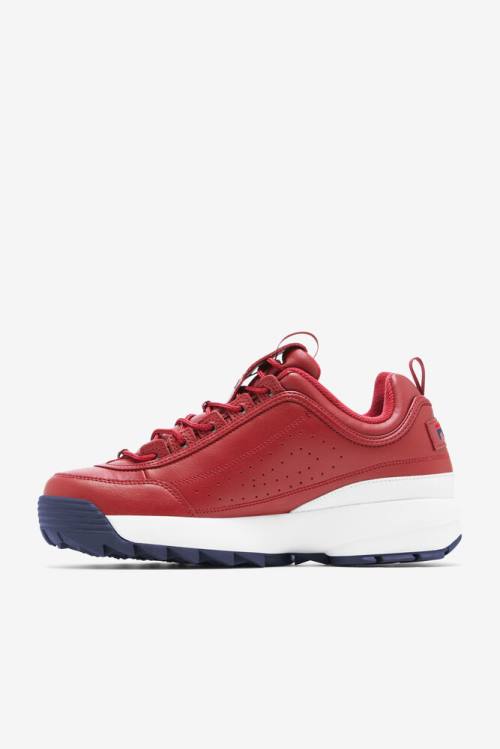 Fila Disruptor 2 Premium Superge Moški Rdeča / Mornarica / Rdeča | Fila271RJ