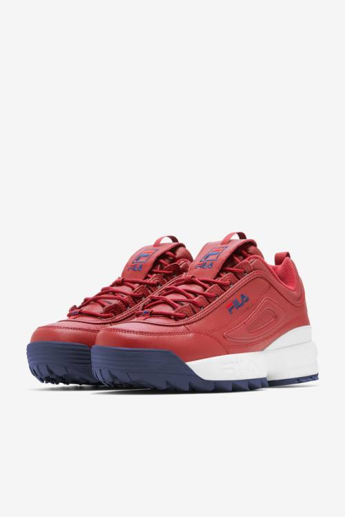 Fila Disruptor 2 Premium Superge Moški Rdeča / Mornarica / Rdeča | Fila271RJ