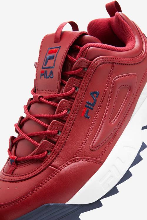 Fila Disruptor 2 Premium Superge Moški Rdeča / Mornarica / Rdeča | Fila271RJ