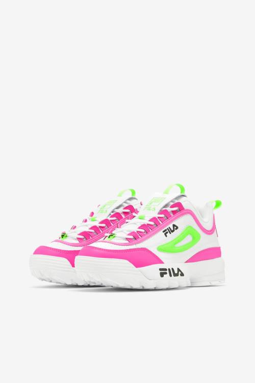 Fila Disruptor 2 Premium Superge Ženske Bela / Roza / Zelena | Fila512LE