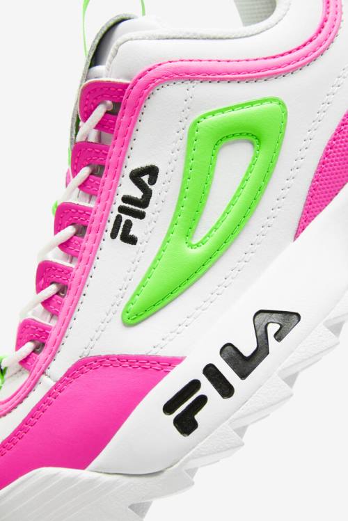 Fila Disruptor 2 Premium Superge Ženske Bela / Roza / Zelena | Fila512LE