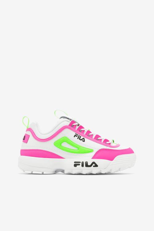 Fila Disruptor 2 Premium Superge Ženske Bela / Roza / Zelena | Fila512LE