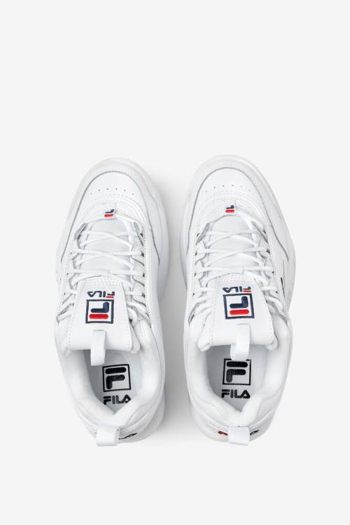 Fila Disruptor 2 Premium Superge Ženske Bela / Mornarica / Rdeča | Fila584OD