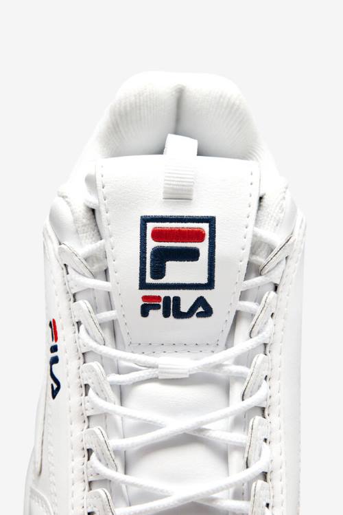 Fila Disruptor 2 Premium Superge Ženske Bela / Mornarica / Rdeča | Fila584OD