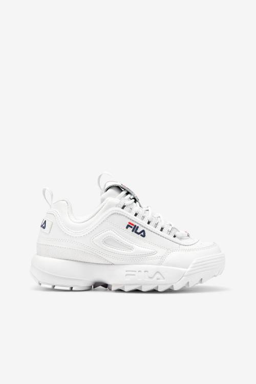 Fila Disruptor 2 Premium Superge Ženske Bela / Mornarica / Rdeča | Fila584OD