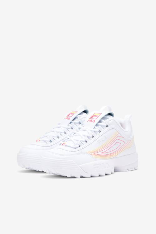 Fila Disruptor 2 Stitch Superge Ženske Bela / Roza / Oranžna | Fila524LF