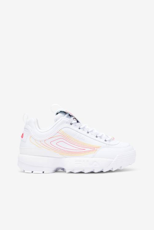 Fila Disruptor 2 Stitch Superge Ženske Bela / Roza / Oranžna | Fila524LF