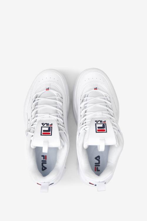 Fila Disruptor 2 Wedge Patent Superge Ženske Bela / Mornarica / Rdeča | Fila529GK