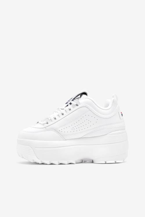 Fila Disruptor 2 Wedge Superge Ženske Bela / Mornarica / Rdeča | Fila270XZ