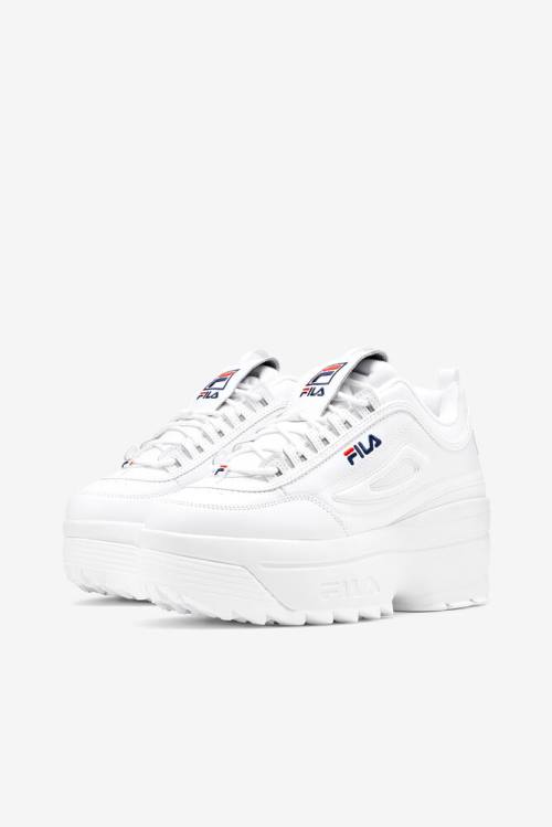 Fila Disruptor 2 Wedge Superge Ženske Bela / Mornarica / Rdeča | Fila270XZ