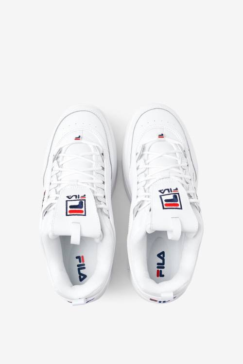 Fila Disruptor 2 Wedge Superge Ženske Bela / Mornarica / Rdeča | Fila270XZ