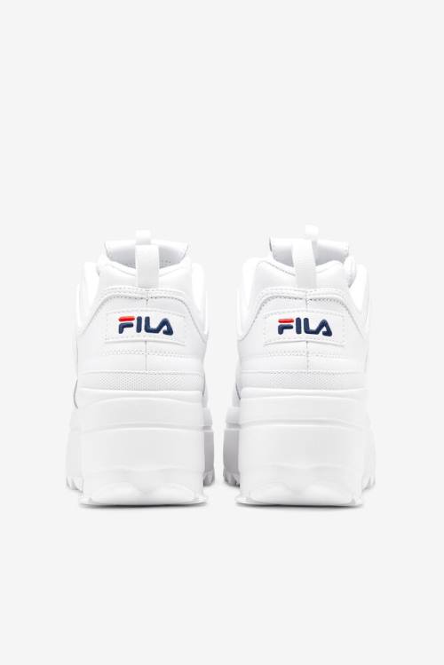 Fila Disruptor 2 Wedge Superge Ženske Bela / Mornarica / Rdeča | Fila270XZ