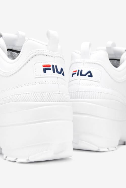 Fila Disruptor 2 Wedge Superge Ženske Bela / Mornarica / Rdeča | Fila270XZ