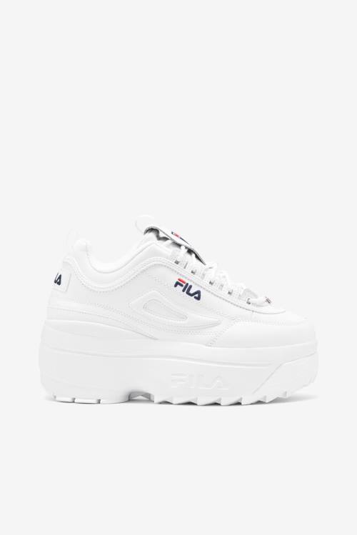 Fila Disruptor 2 Wedge Superge Ženske Bela / Mornarica / Rdeča | Fila270XZ