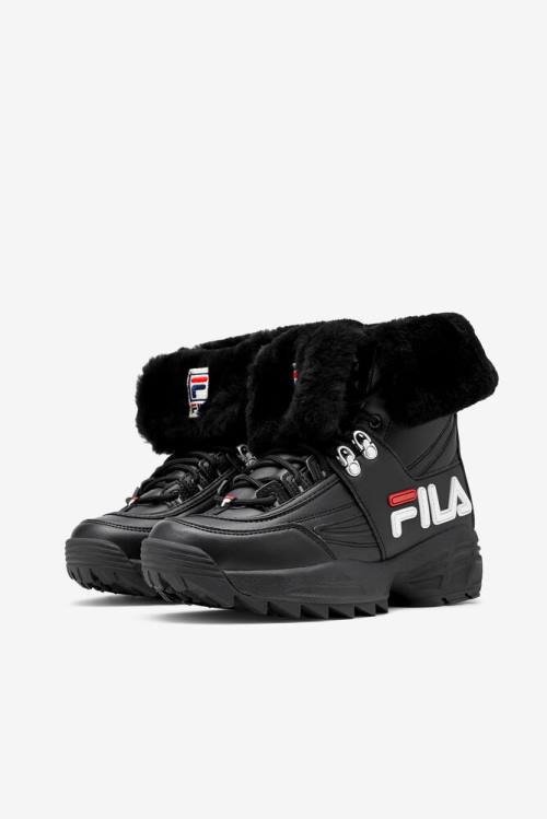 Fila Disruptor Škornji Ženske Črna / Bela / Rdeča | Fila486FE