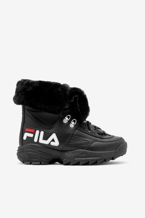 Fila Disruptor Škornji Ženske Črna / Bela / Rdeča | Fila486FE