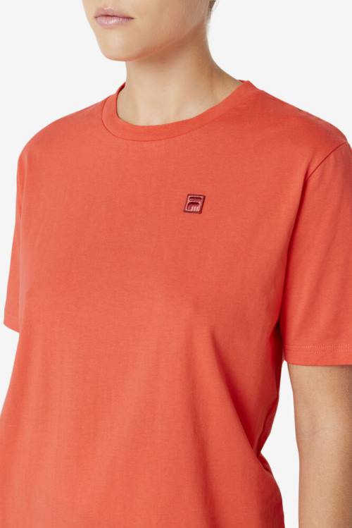 Fila Doran Tee Majice Ženske Rdeča | Fila490EM