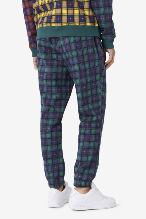 Fila Dorm Plaid Jogger Hlače Moški Mornarica | Fila490ZO