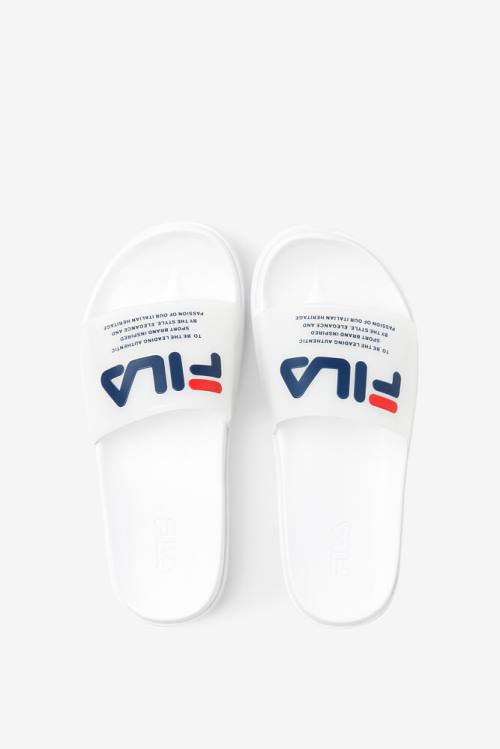 Fila Drifter Luxe Clear Natikači Ženske Bela / Mornarica / Rdeča | Fila680QO