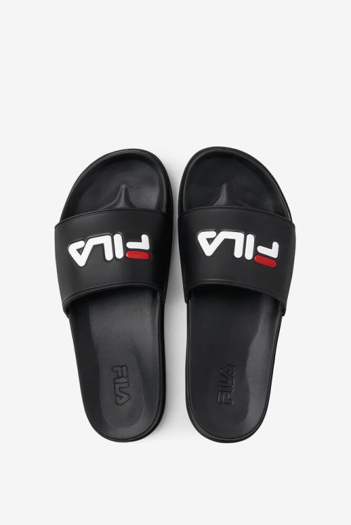 Fila Drifter Luxe Natikači Moški Črna / Rdeča / Bela | Fila742TR