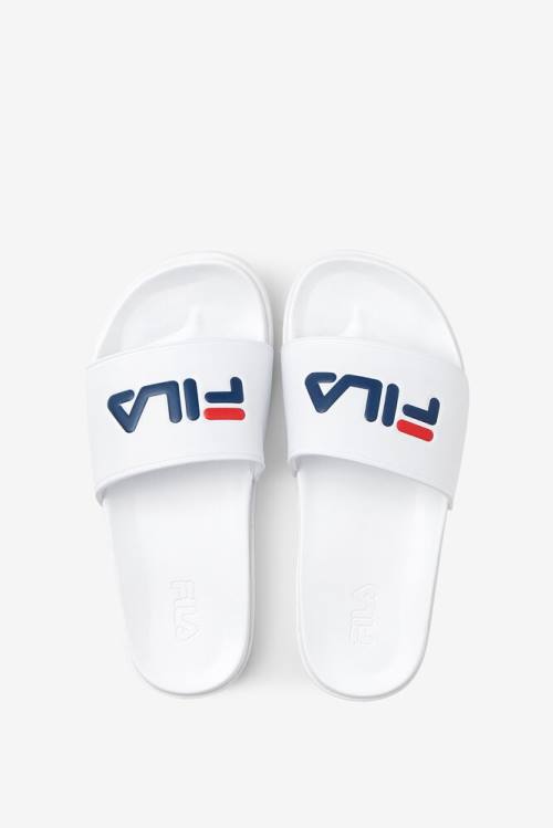 Fila Drifter Luxe Natikači Ženske Bela / Mornarica / Rdeča | Fila249VS