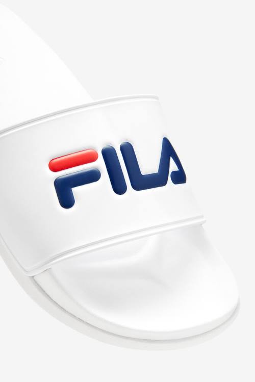 Fila Drifter Luxe Natikači Ženske Bela / Mornarica / Rdeča | Fila249VS