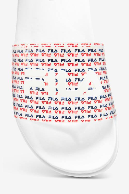 Fila Drifter Luxe Repeat Natikači Ženske Bela / Mornarica / Rdeča | Fila318PA