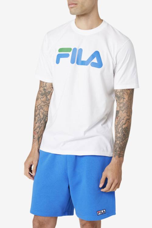 Fila Eagle Tee Majice Moški Bela / Modra | Fila082BP